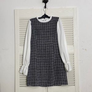 SHEIN Long sleeve black and white dress Extra small